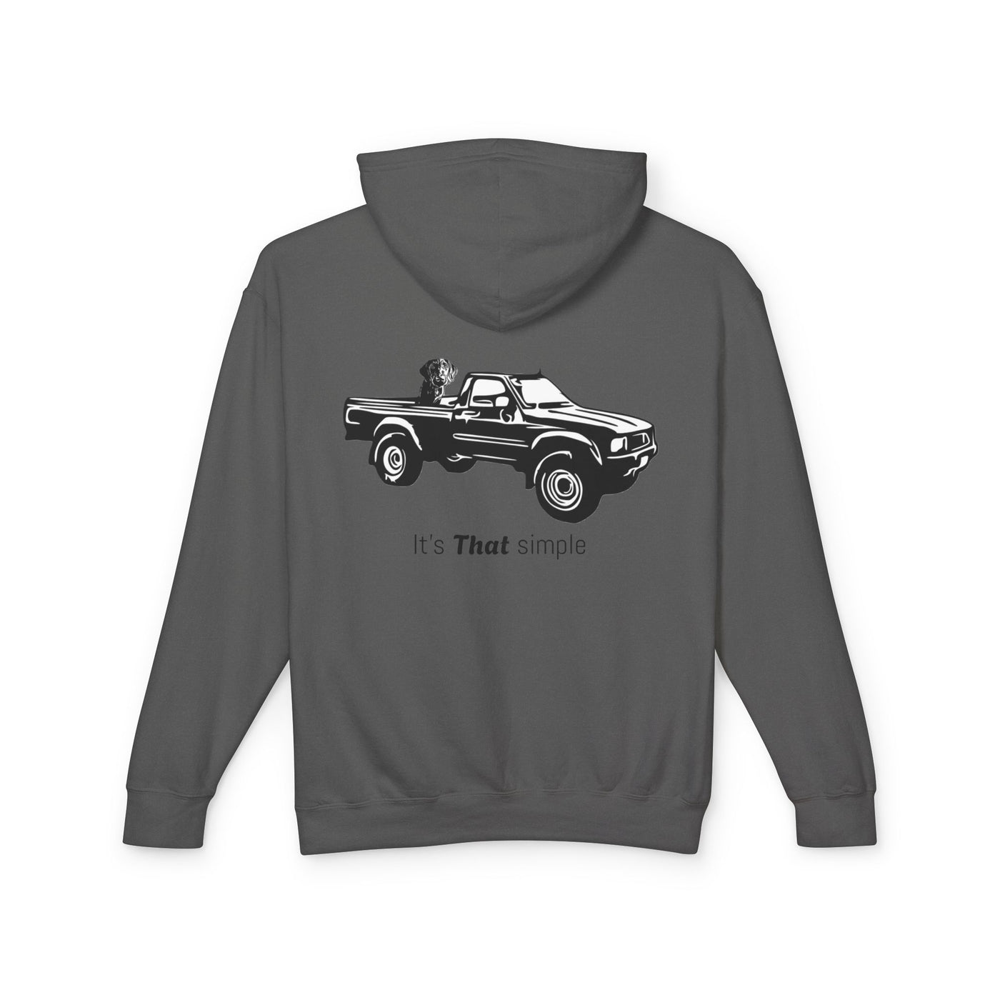 Unisex Lightweight Hooded Sweatshirt with Vintage Toyota Pickup Design 100% Cotton