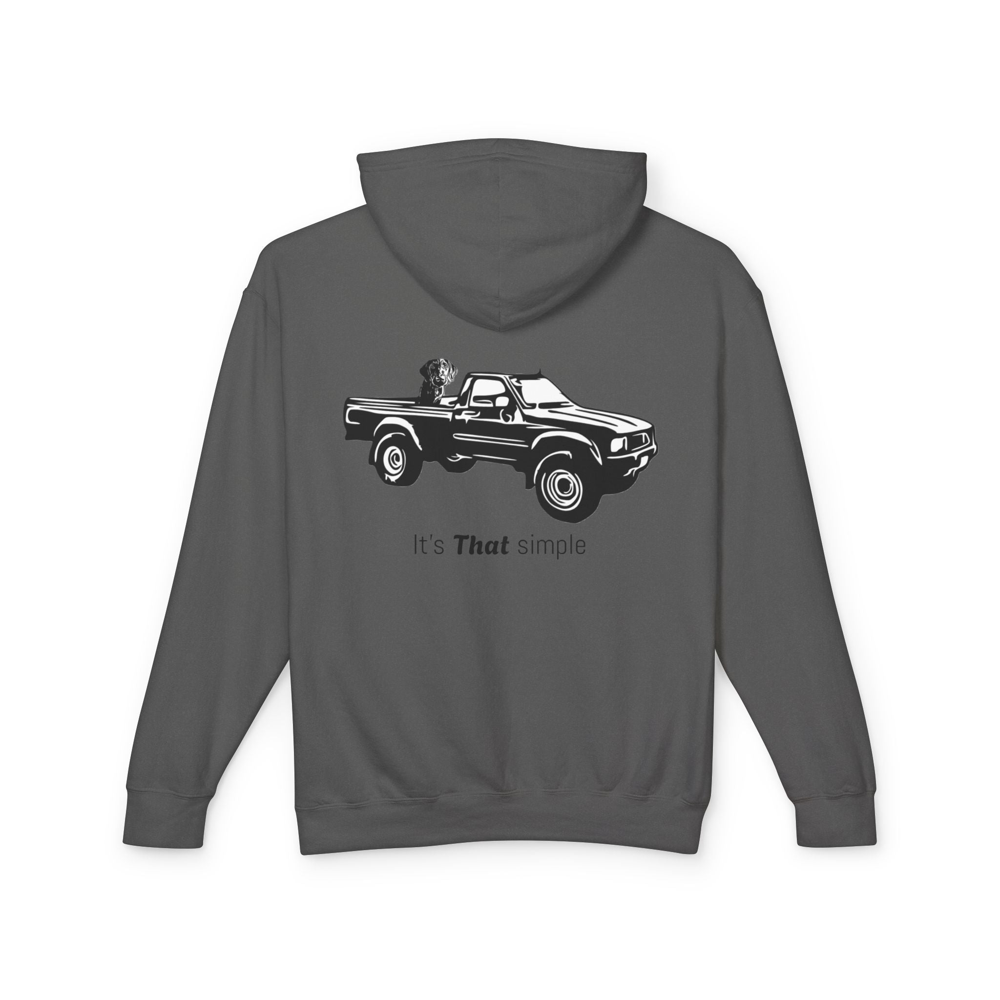 Unisex Lightweight Hooded Sweatshirt with Vintage Toyota Pickup Design 100% Cotton