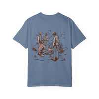 Heritage Outdoors Unisex Garment-Dyed T-Shirt Front and Back - Nature & Adventure Inspired Design