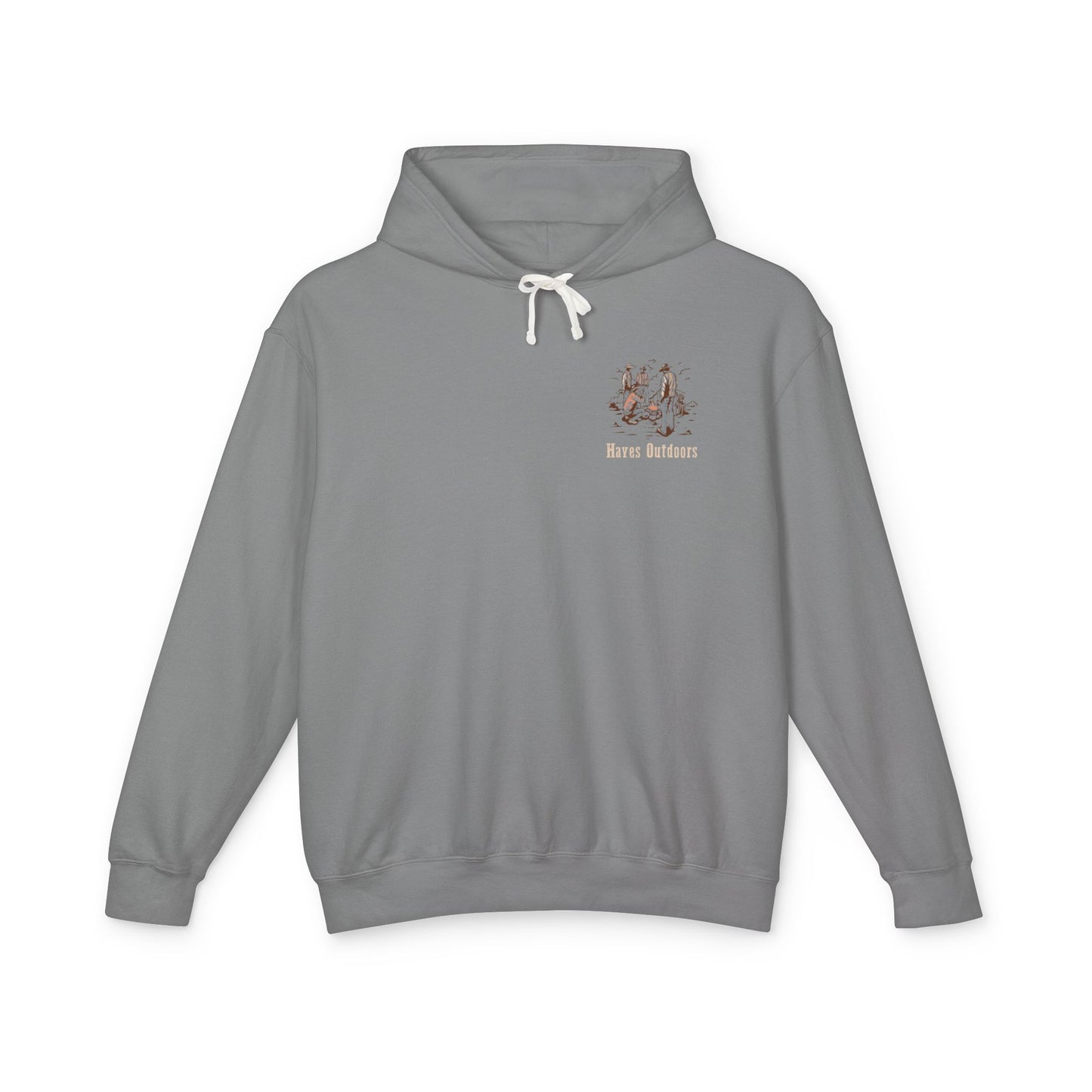 Unisex Lightweight Hooded Sweatshirt with Vintage Outdoor Design 100% Cotton