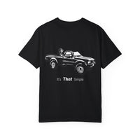 Hayes Outdoors Unisex Garment-Dyed T-Shirt Front and Back - Toyota Pickup Inspired Design