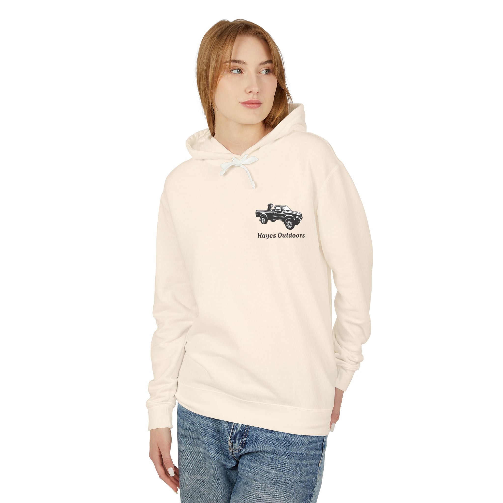 Unisex Lightweight Hooded Sweatshirt with Vintage Toyota Pickup Design 100% Cotton