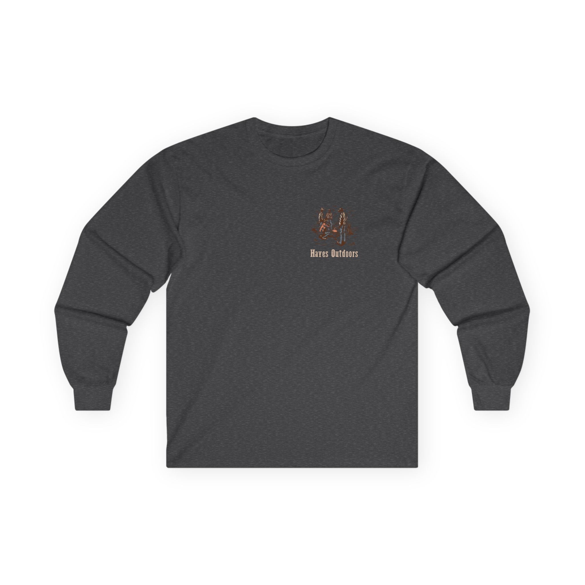 Retro Unisex Long Sleeve Tee Front and Back - Perfect for Outdoor Enthusiasts