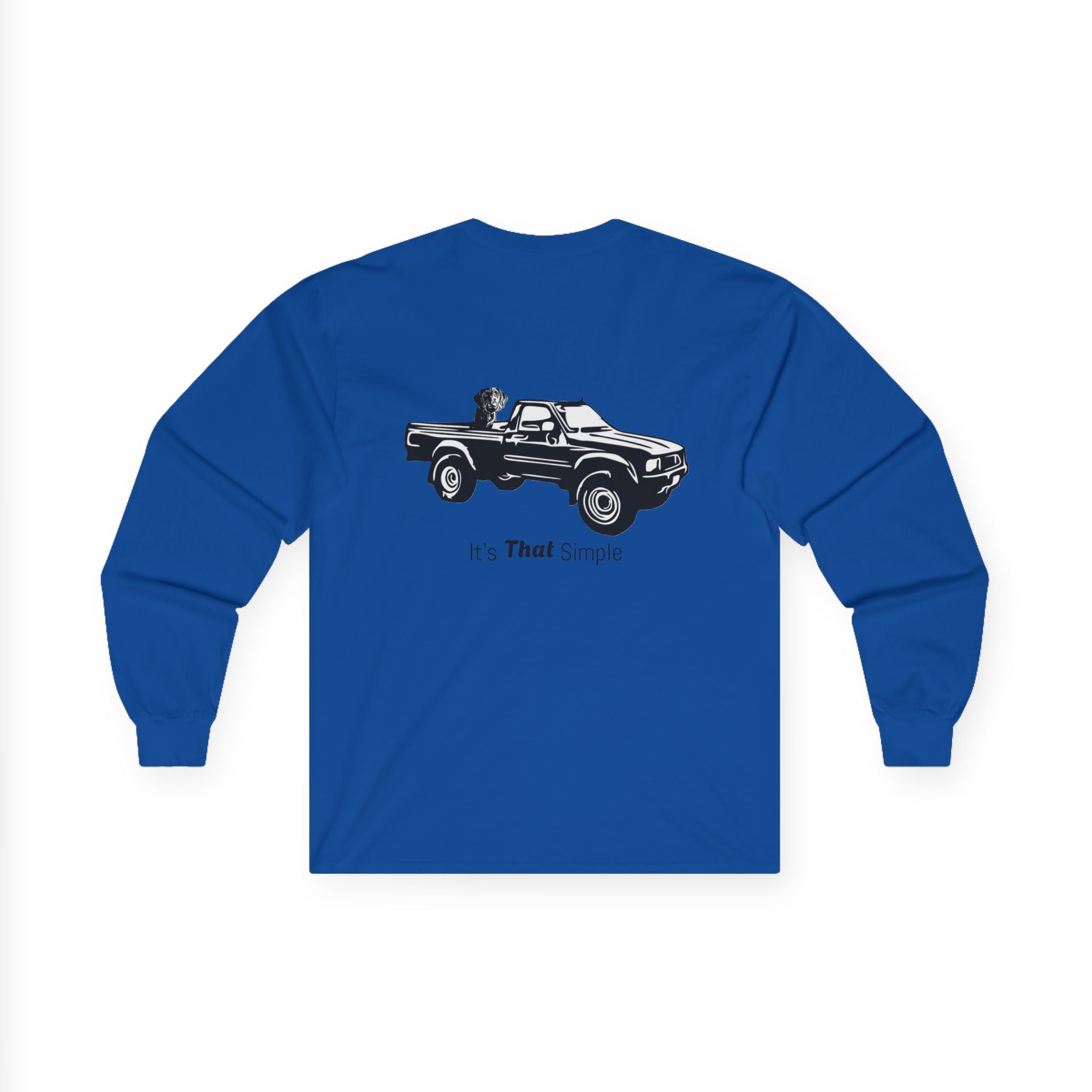 Retro Toyota Pickup Unisex Long Sleeve Tee Front and Back - Perfect for Outdoor