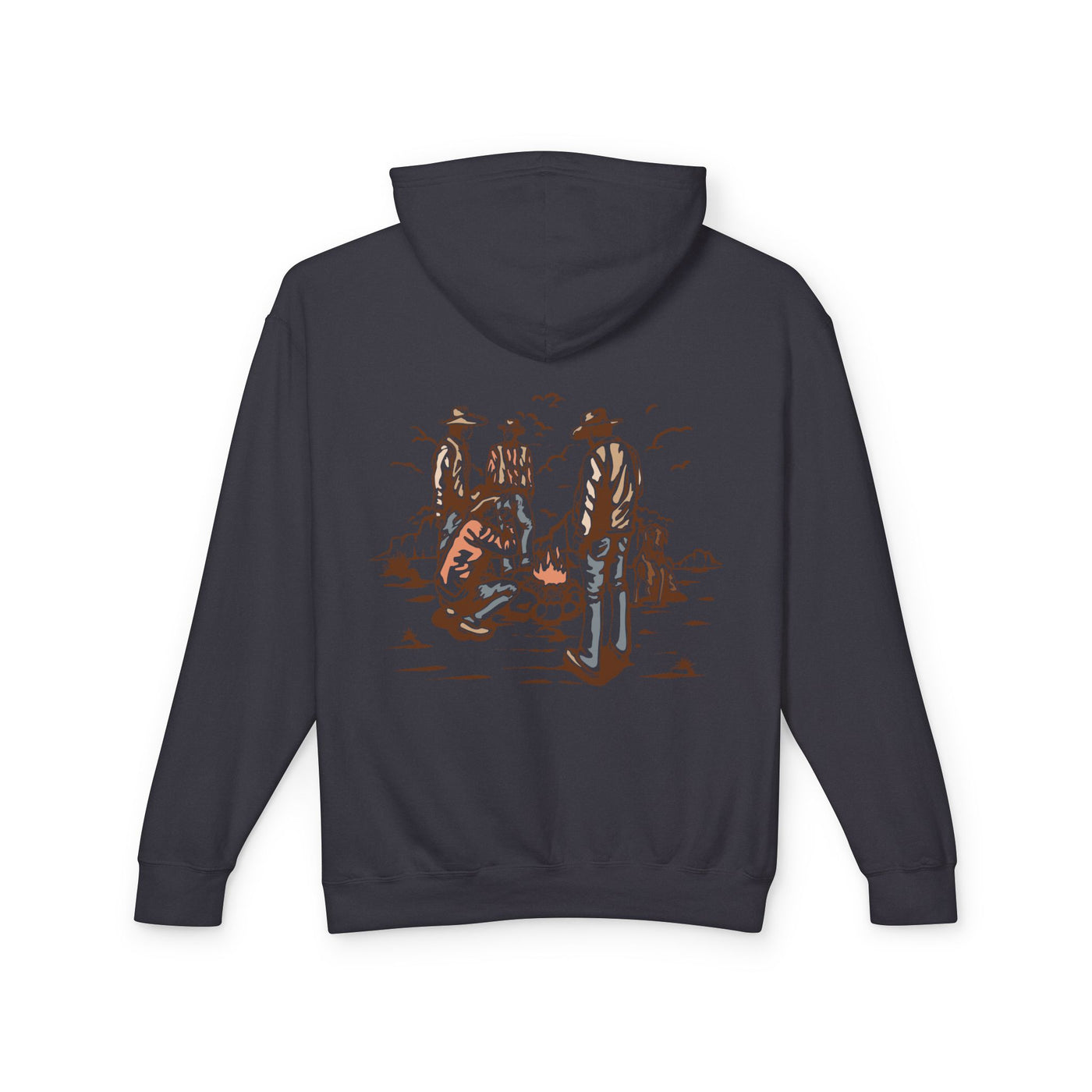 Unisex Lightweight Hooded Sweatshirt with Vintage Outdoor Design 100% Cotton