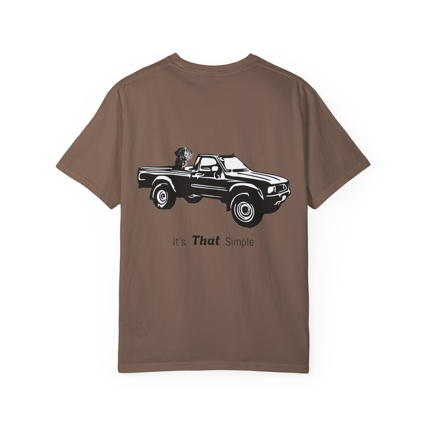 Hayes Outdoors Unisex Garment-Dyed T-Shirt Front and Back - Toyota Pickup Inspired Design