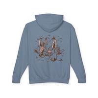 Unisex Lightweight Hooded Sweatshirt with Vintage Outdoor Design 100% Cotton