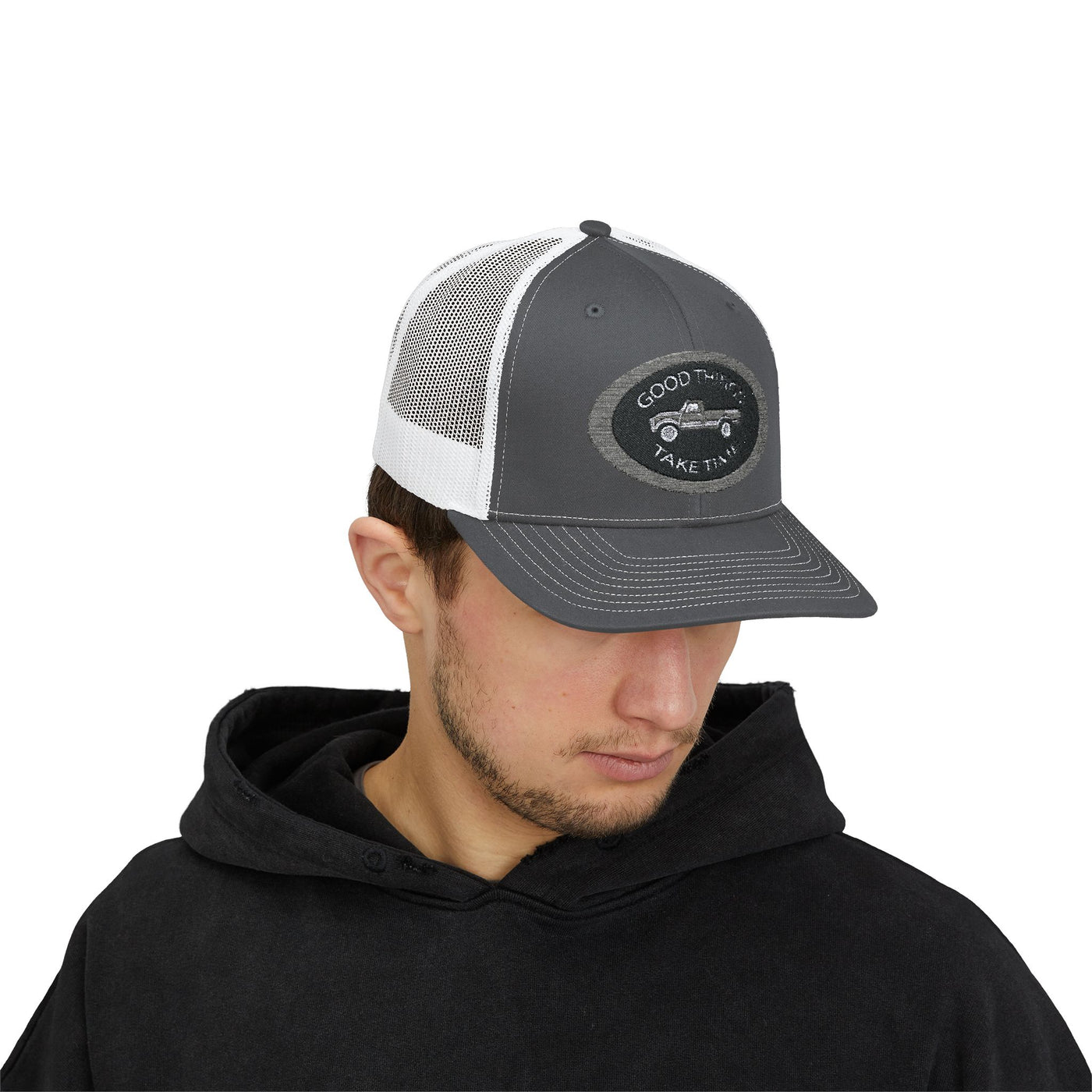 Good Things Take Time Snapback Trucker Cap - Stylish and Comfortable Hat for Casual Days