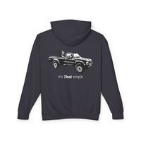 Unisex Lightweight Hooded Sweatshirt with Vintage Toyota Pickup Design 100% Cotton