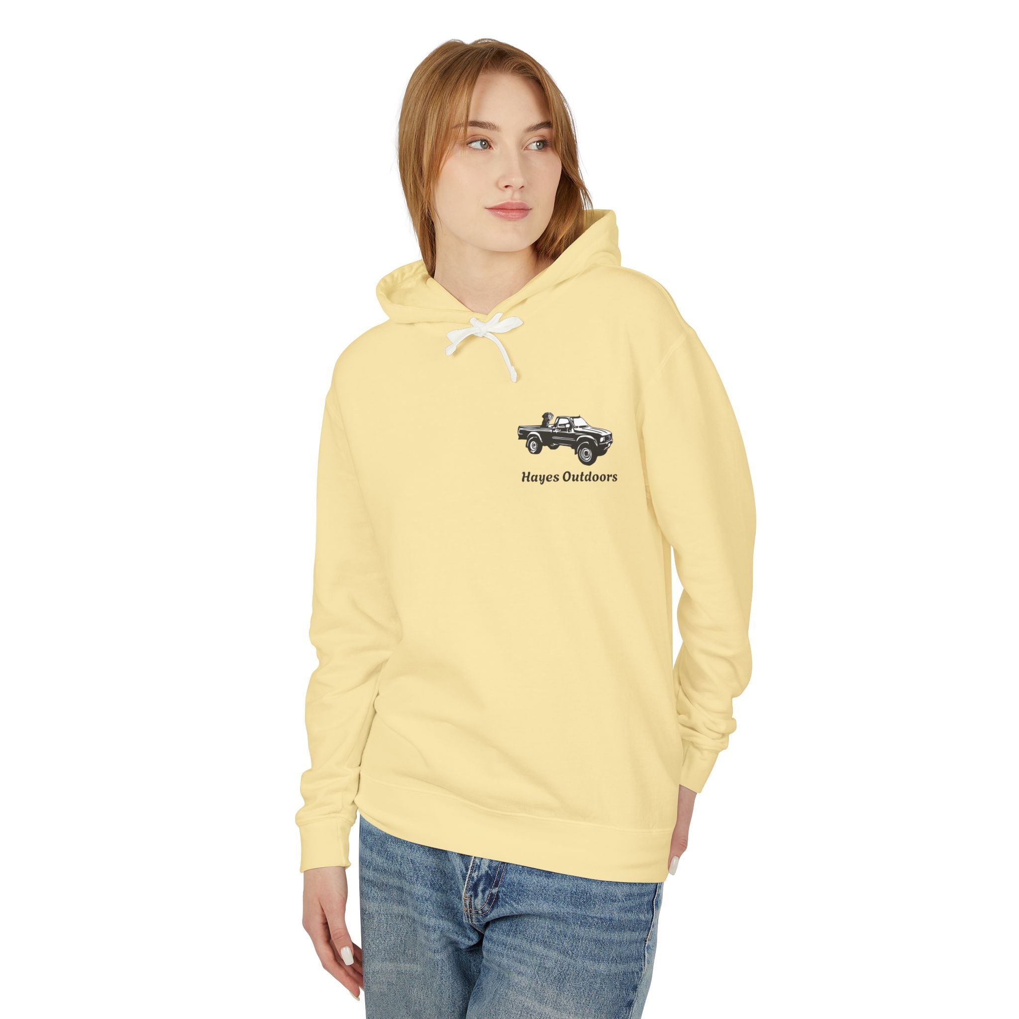 Unisex Lightweight Hooded Sweatshirt with Vintage Toyota Pickup Design 100% Cotton