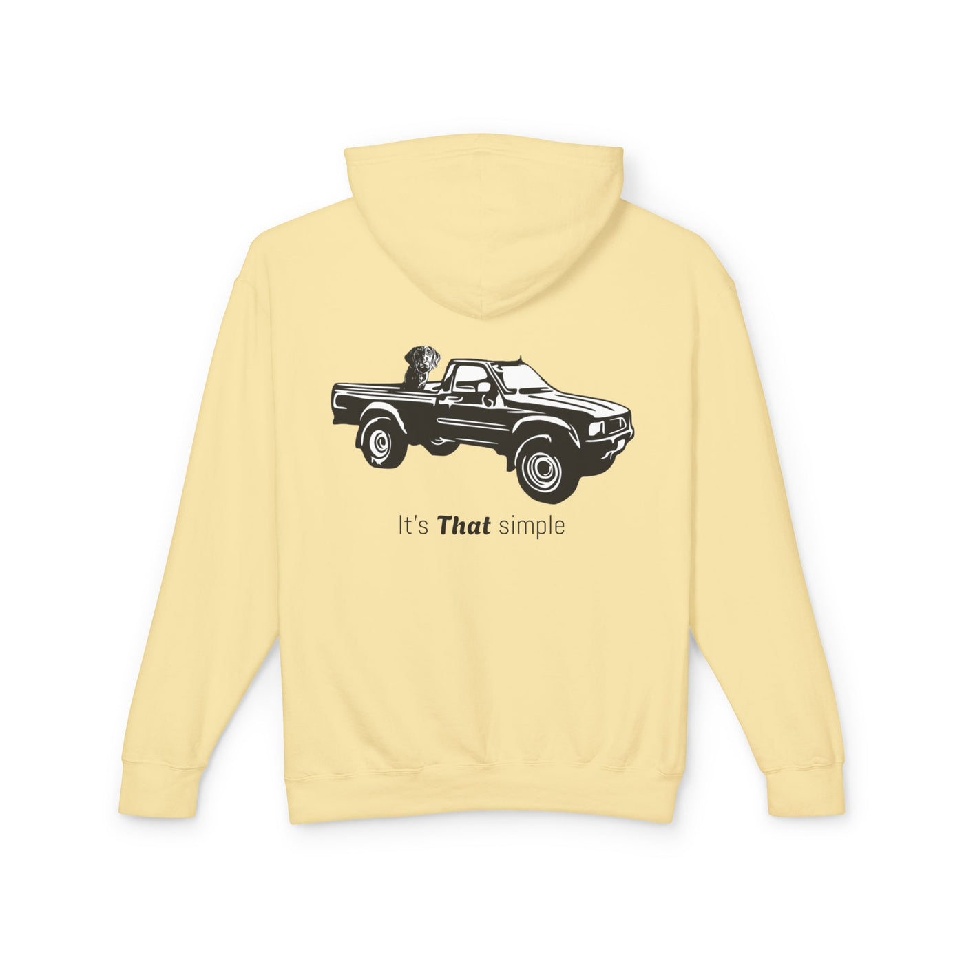 Unisex Lightweight Hooded Sweatshirt with Vintage Toyota Pickup Design 100% Cotton