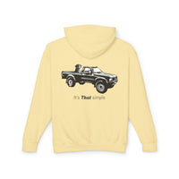 Unisex Lightweight Hooded Sweatshirt with Vintage Toyota Pickup Design 100% Cotton