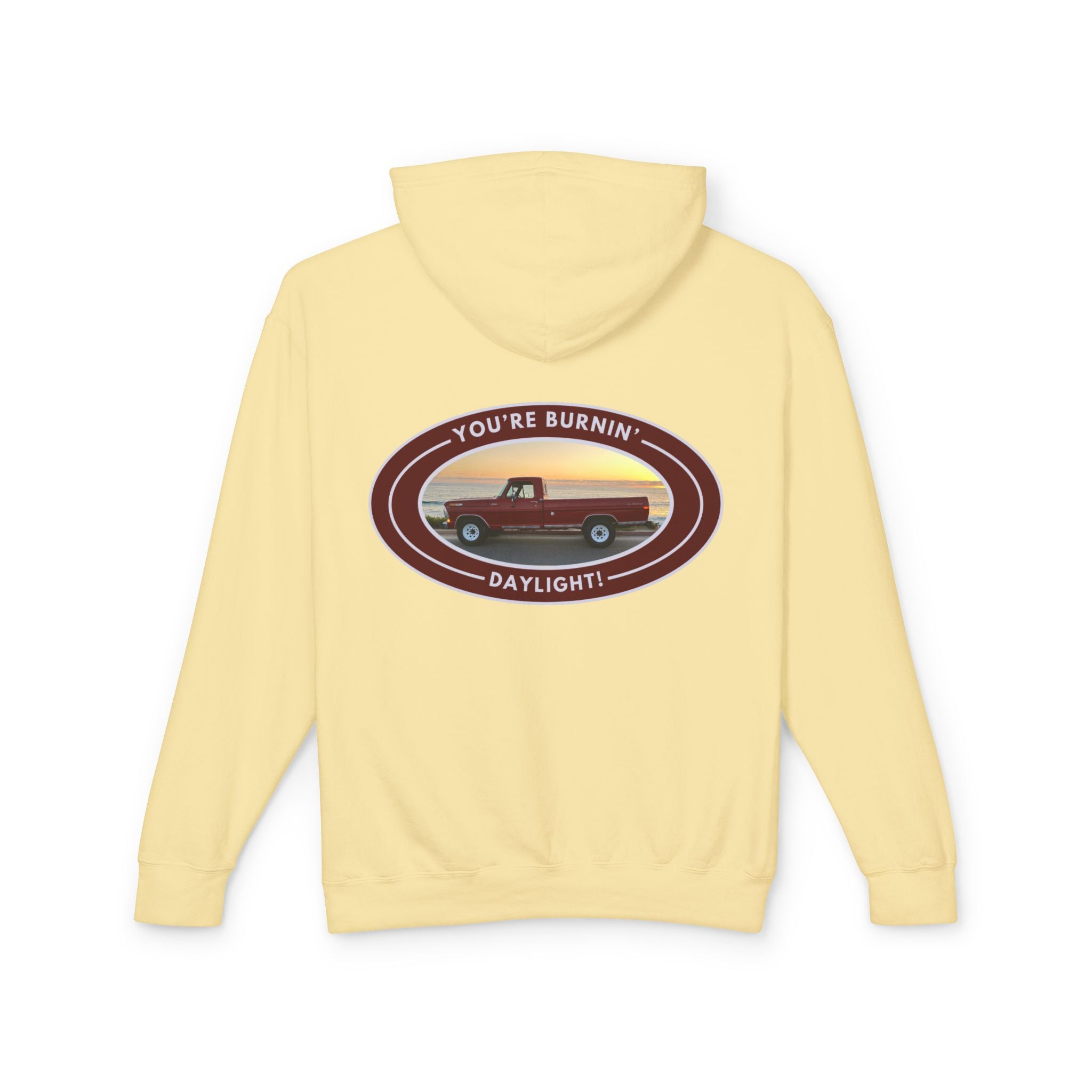 Unisex Lightweight Hooded Sweatshirt with Vintage Ford Pickup Design 100% Cotton