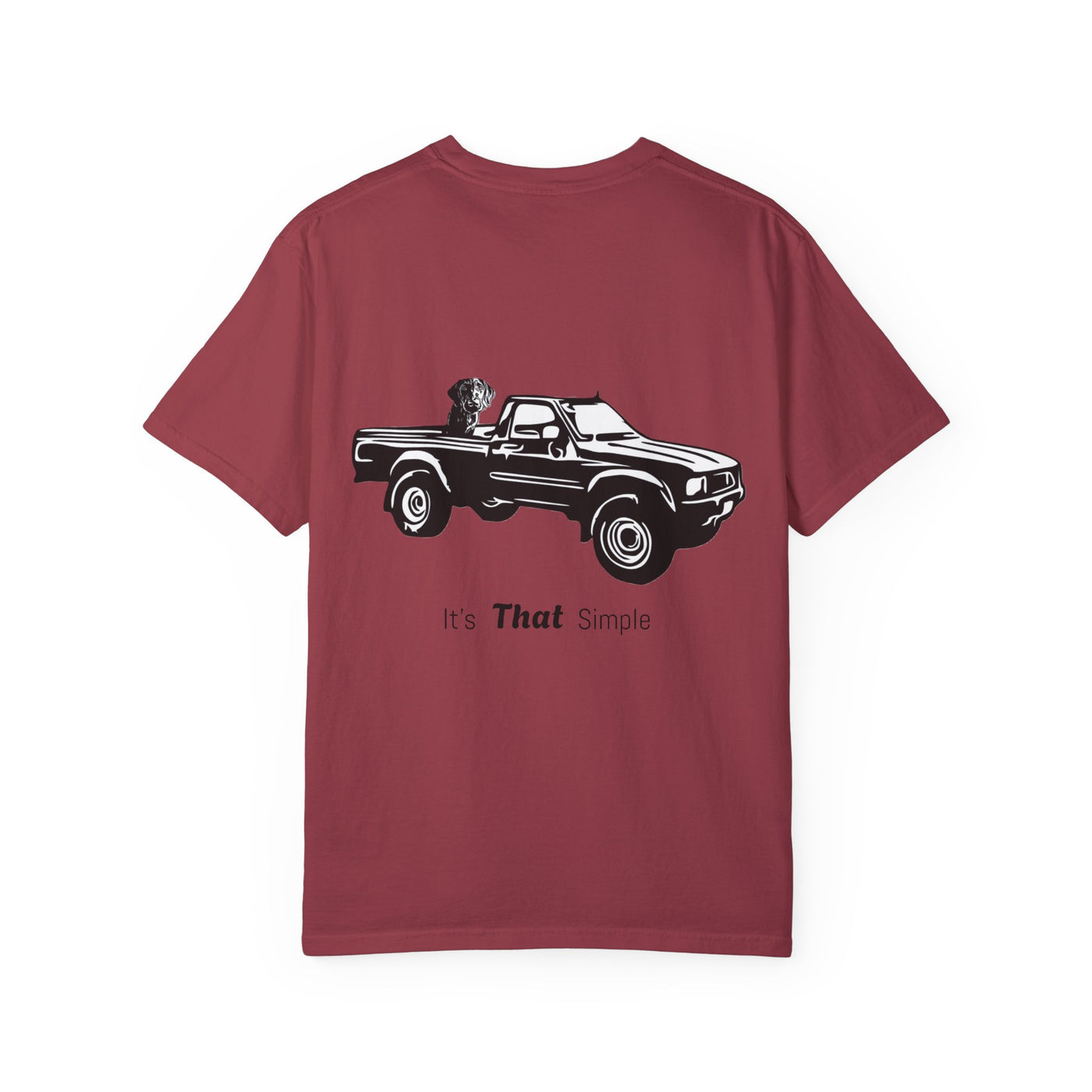 Hayes Outdoors Unisex Garment-Dyed T-Shirt Front and Back - Toyota Pickup Inspired Design