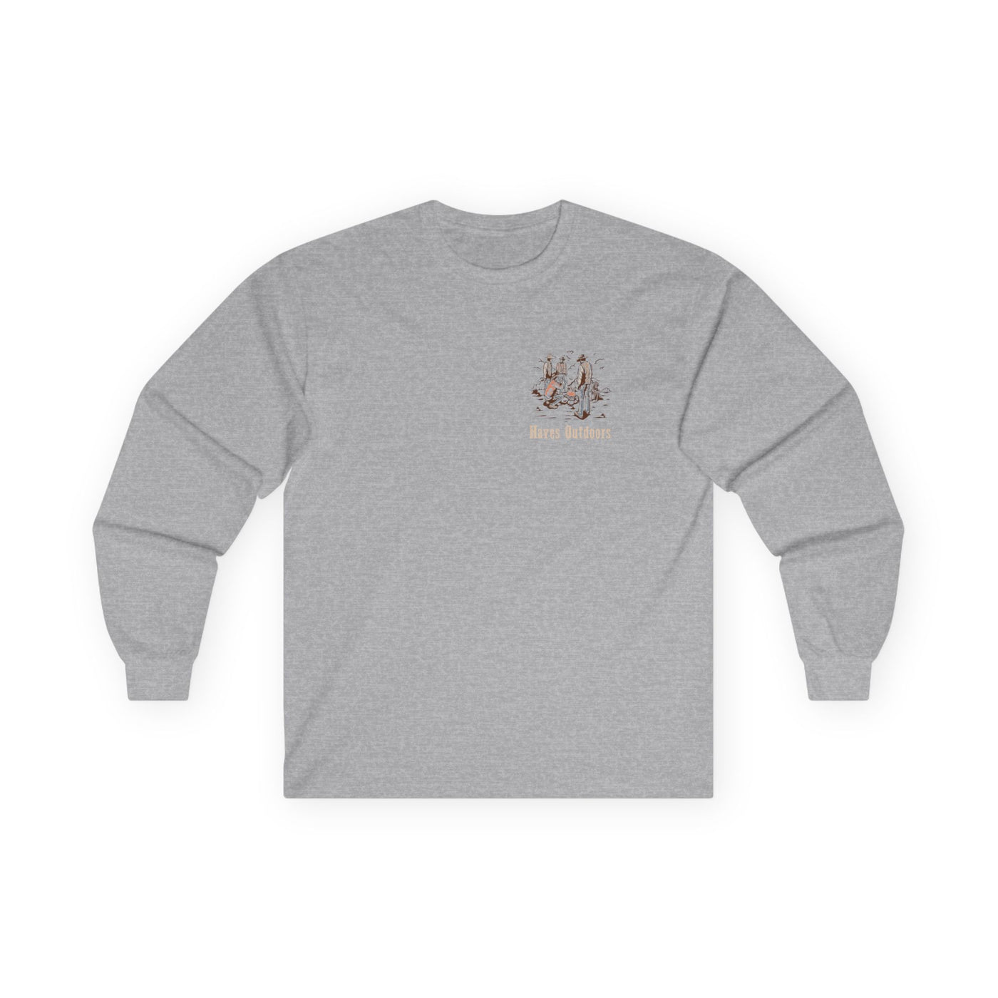 Retro Unisex Long Sleeve Tee Front and Back - Perfect for Outdoor Enthusiasts