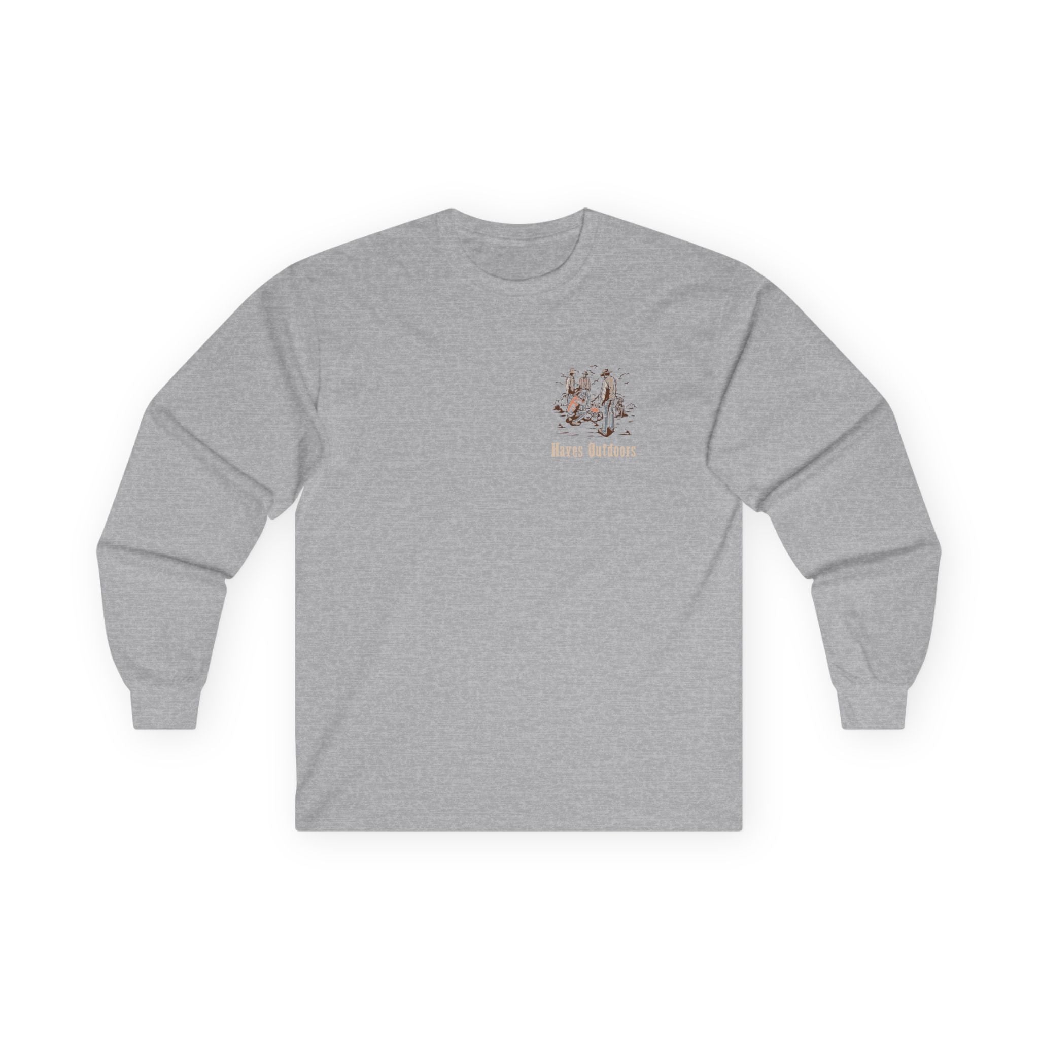 Retro Unisex Long Sleeve Tee Front and Back - Perfect for Outdoor Enthusiasts