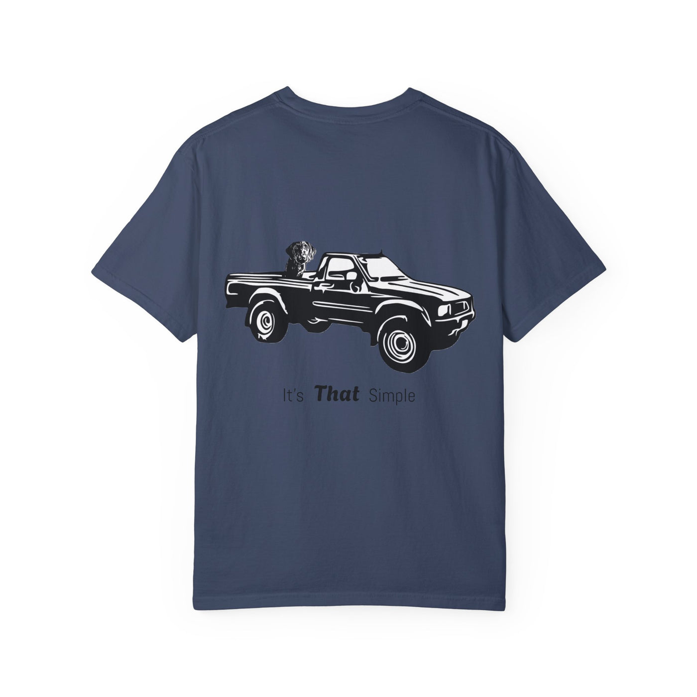 Hayes Outdoors Unisex Garment-Dyed T-Shirt Front and Back - Toyota Pickup Inspired Design
