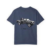 Hayes Outdoors Unisex Garment-Dyed T-Shirt Front and Back - Toyota Pickup Inspired Design