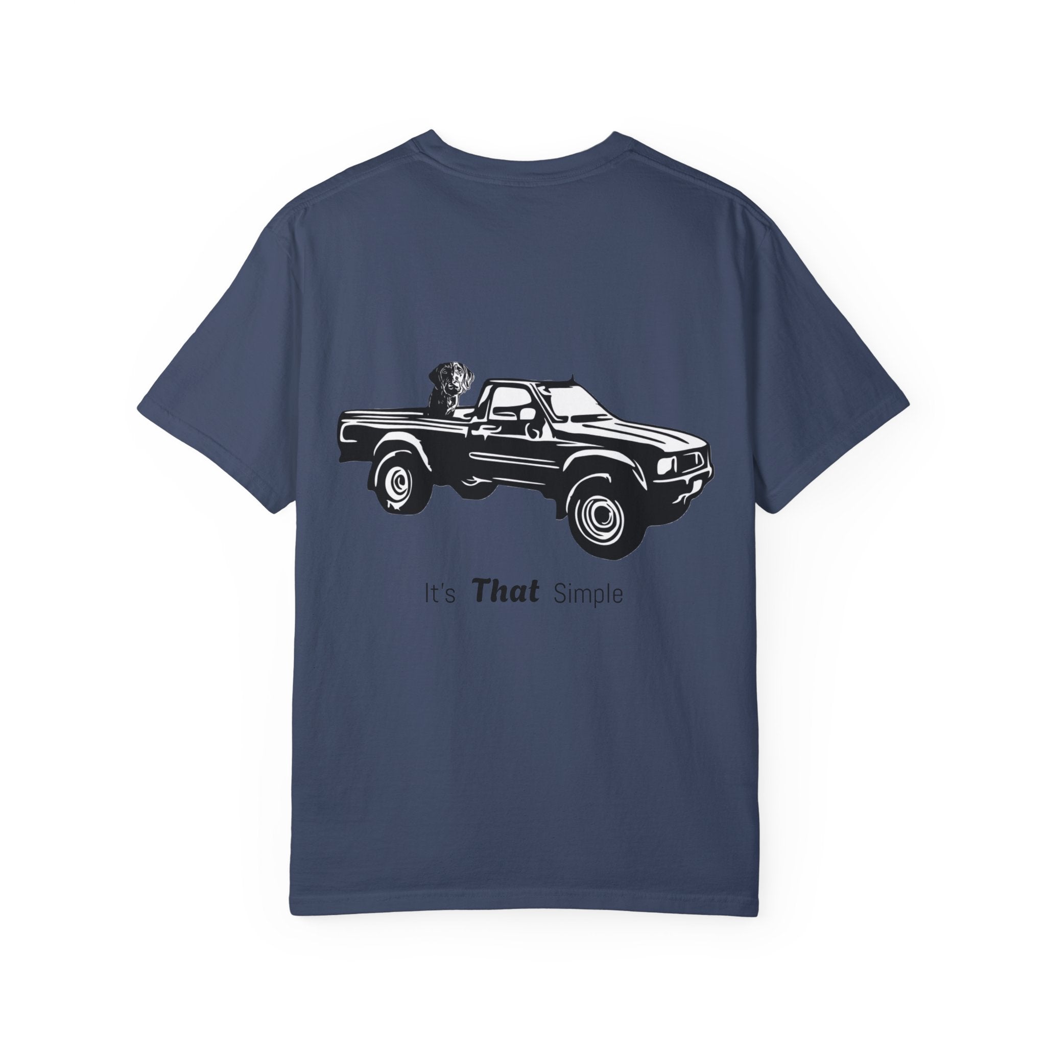 Hayes Outdoors Unisex Garment-Dyed T-Shirt Front and Back - Toyota Pickup Inspired Design