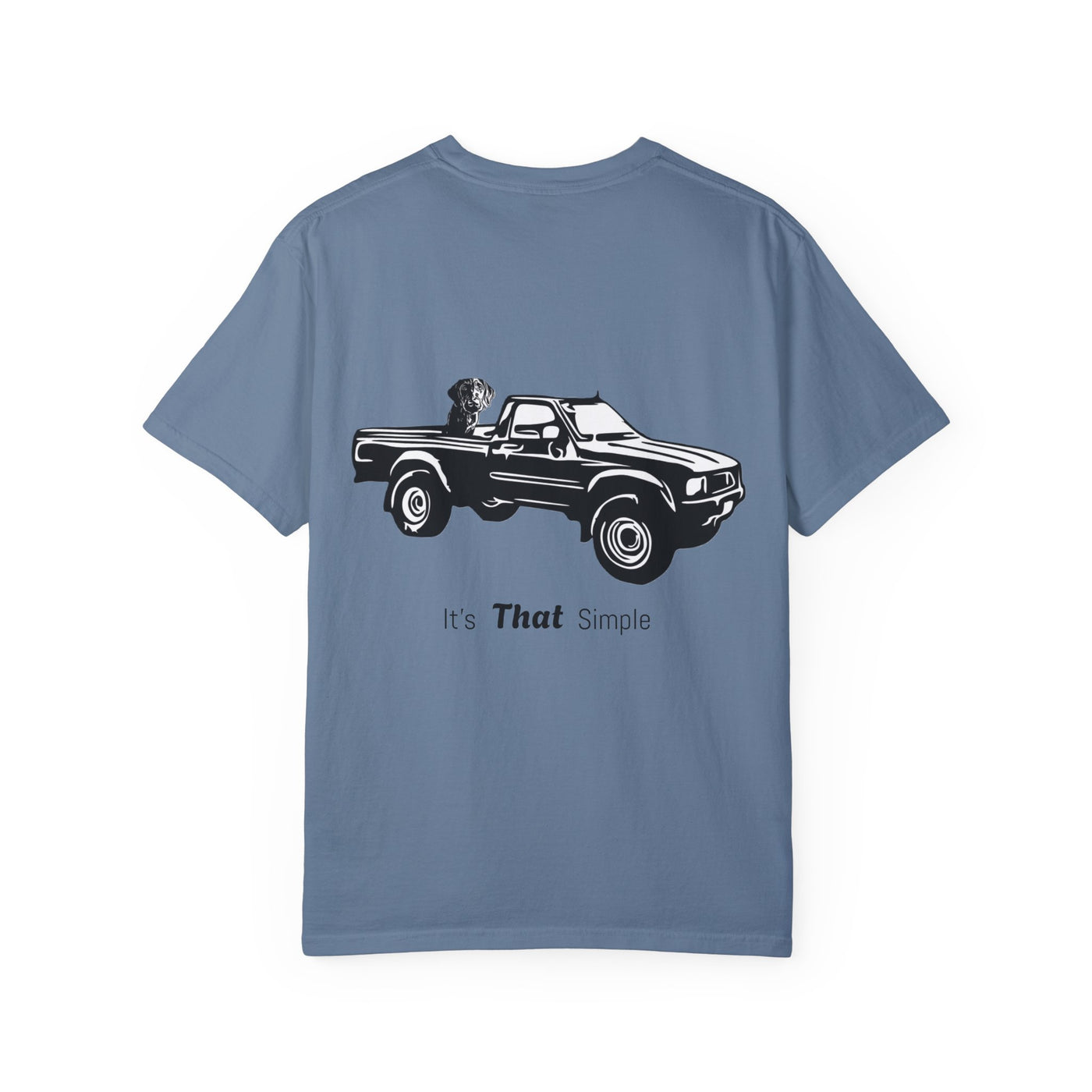 Hayes Outdoors Unisex Garment-Dyed T-Shirt Front and Back - Toyota Pickup Inspired Design