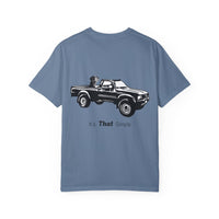 Hayes Outdoors Unisex Garment-Dyed T-Shirt Front and Back - Toyota Pickup Inspired Design