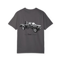 Hayes Outdoors Unisex Garment-Dyed T-Shirt Front and Back - Toyota Pickup Inspired Design