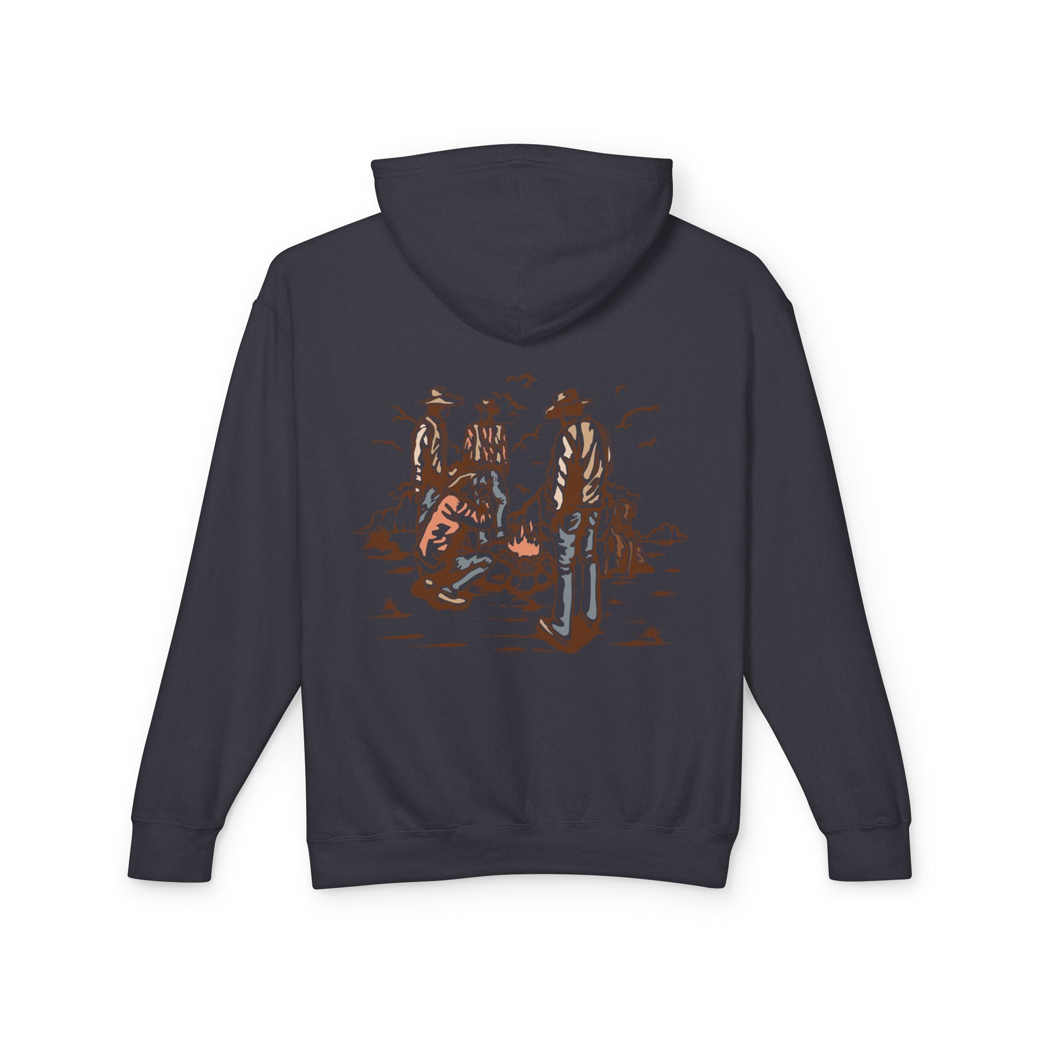 Unisex Lightweight Hooded Sweatshirt with Vintage Outdoor Design 100% Cotton