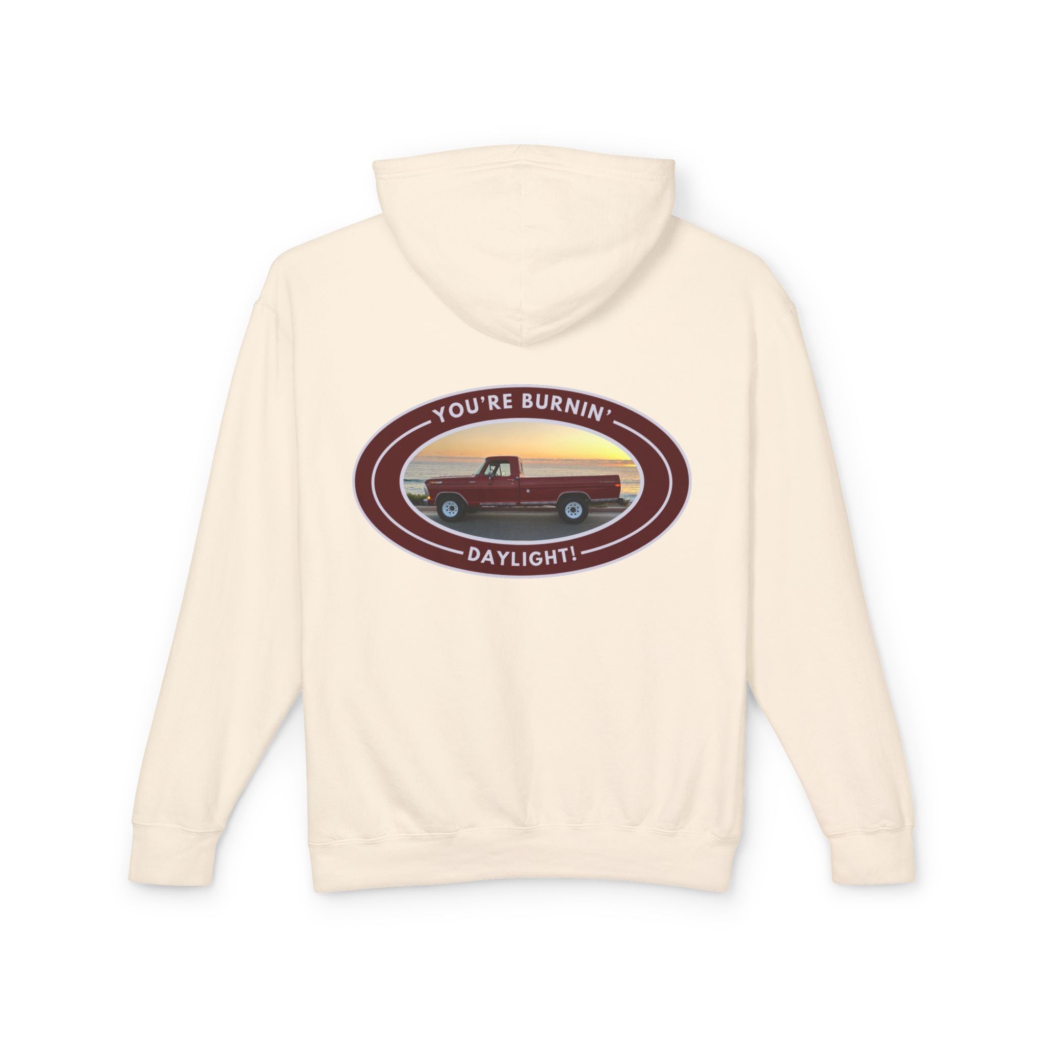 Unisex Lightweight Hooded Sweatshirt with Vintage Ford Pickup Design 100% Cotton