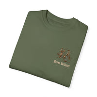 Heritage Outdoors Unisex Garment-Dyed T-Shirt Front and Back - Nature & Adventure Inspired Design
