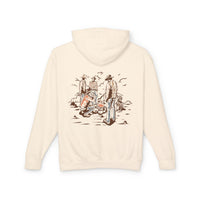 Unisex Lightweight Hooded Sweatshirt with Vintage Outdoor Design 100% Cotton